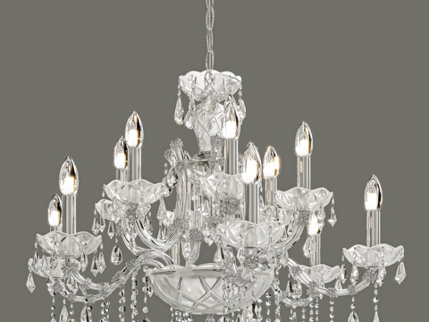  OM水晶豪华吊灯BLANCA re SP123d模型 