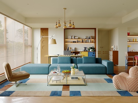  包豪斯客厅3d模型 