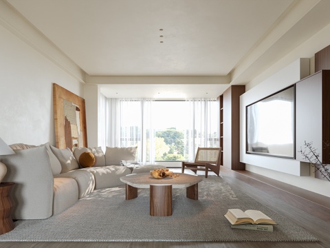 中古风客厅su模型