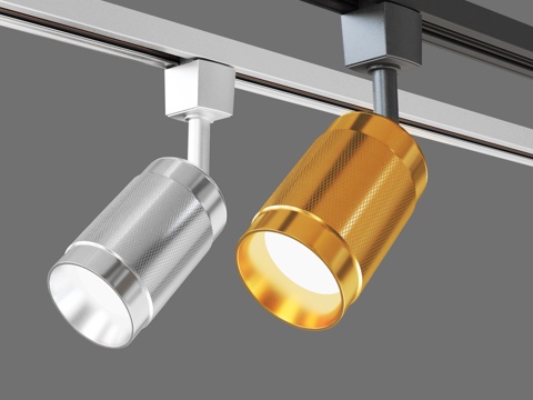  适用于单相母线槽的OM轨道灯 El3d模型 