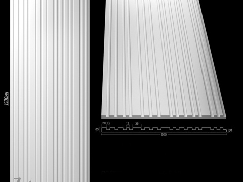  条纹 - 非对称 2.03d模型 