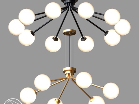  LampsShop.ru L1846 尖刺吊灯3d模型 