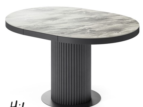  (OM)伸缩餐桌家具3d模型 