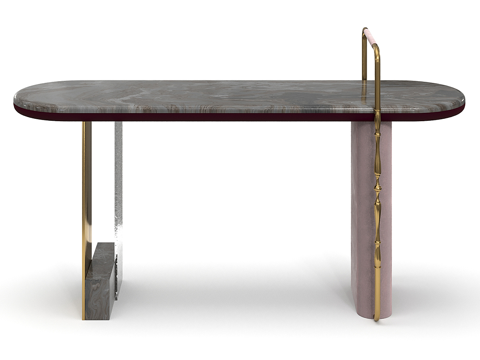  现代简约轻奢边柜 端景台3d模型 