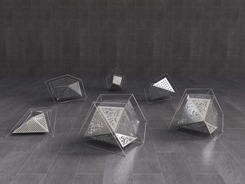 现代景观雕塑 城市雕塑 水景雕塑 几何雕塑 镂空雕塑 雕塑装su模型