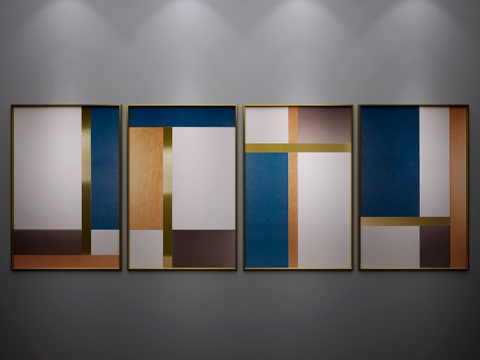  现代挂画3d模型 