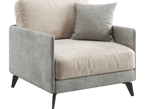  现代简约单人沙发 单人沙发 简约沙发 休闲沙发 客厅沙发3d模型 