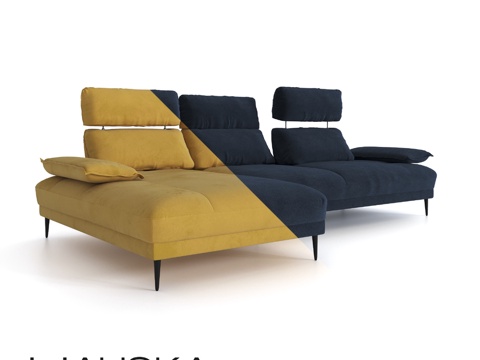  配HAUSKA Virtue日床的OM沙发3d模型 