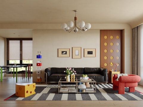  包豪斯客厅3d模型 