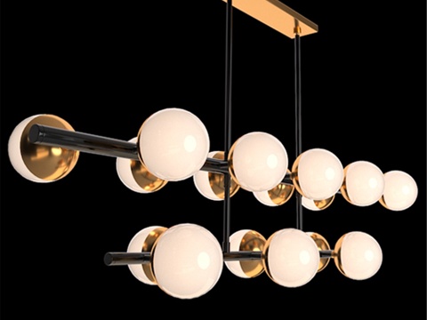  Arteriors Wahlburg 双层吊灯3d模型 