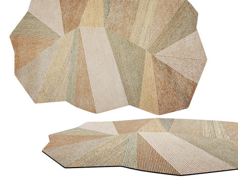  现代简约装饰地毯 地毯 简约地毯 客厅地毯 造型地毯 花纹地3d模型 