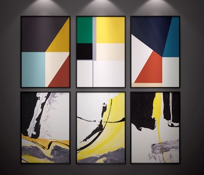  现代挂画3d模型 