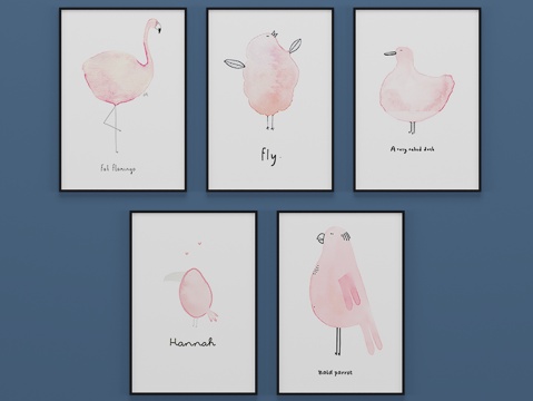  现代装饰画 壁画 挂画3d模型 