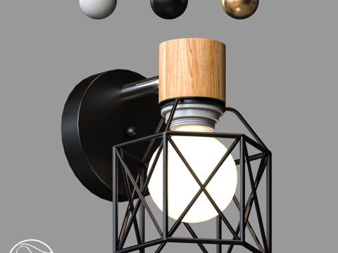  LampsShop.ru B4132 网状壁灯3d模型 