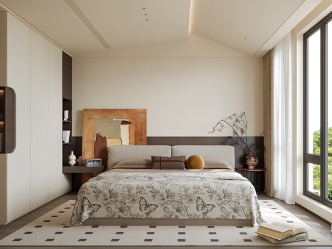 中古风卧室su模型