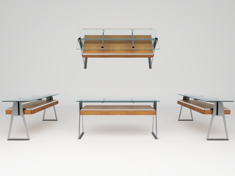  陈列台流水岛台展台3d模型 