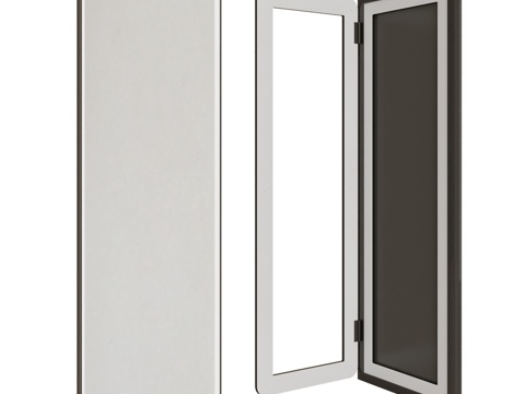  带照明的镜子casement3d模型 