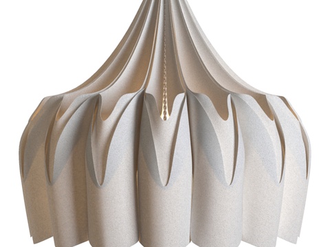  白色波尼吊灯3d模型 