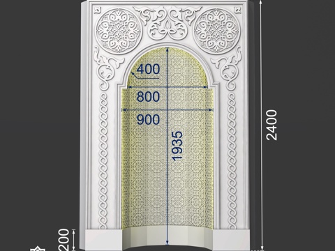  发光拱门 Aa 1206 OM3d模型 