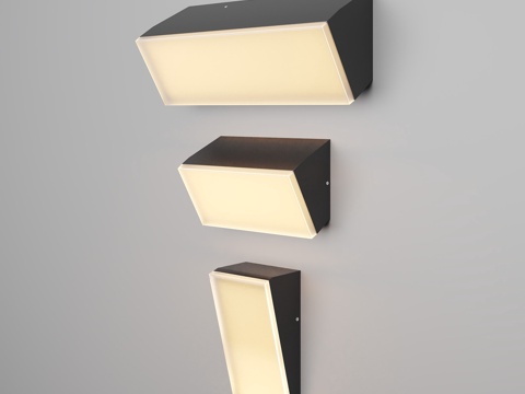  壁灯（壁饰灯）Brick O436WL-L10GF3K, O3d模型 