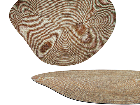  现代简约装饰地毯 地毯 简约地毯 客厅地毯 造型地毯 花纹地3d模型 