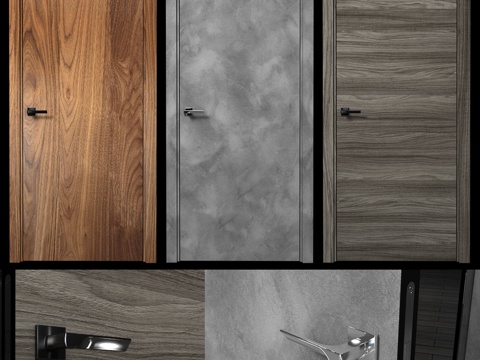  AurumDoors钚系列1号室内门3d模型 