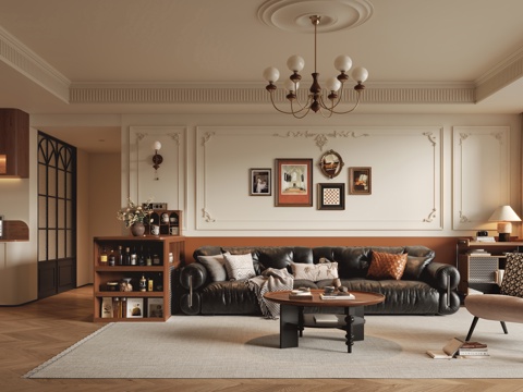  法式中古客餐厅3d模型 