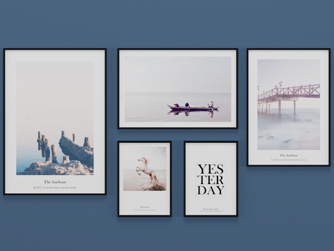  现代壁画 装饰画 挂画3d模型 