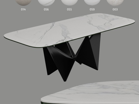  CERAGLASS CGS-060_VV餐桌3d模型 