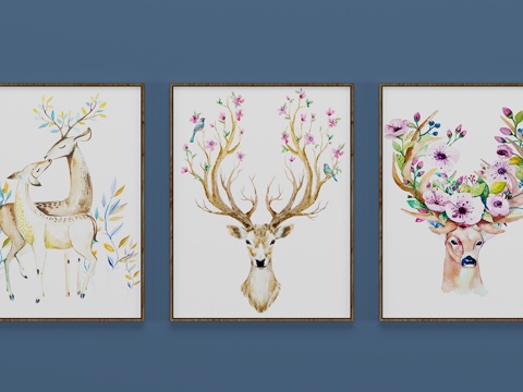  现代装饰画 挂画 壁画3d模型 