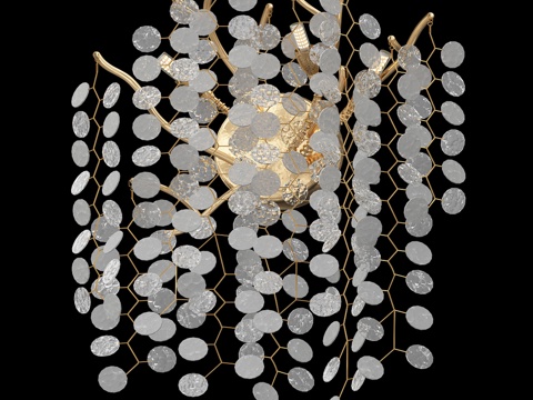  Avani灯具金色07873D,33 OM3d模型 