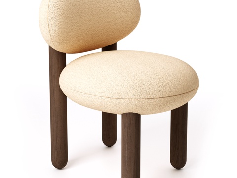  (OM) Noom绒面餐椅套装CS23d模型 