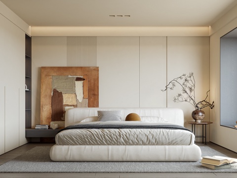 中古风卧室su模型