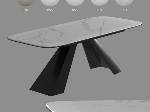  餐桌 CERAGLASS CGS-014_V3d模型 