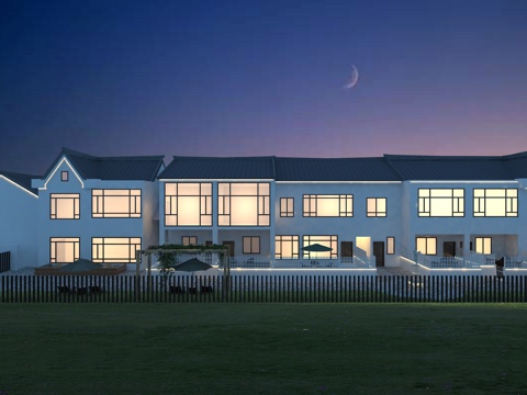  徽派建筑 民宿3d模型 