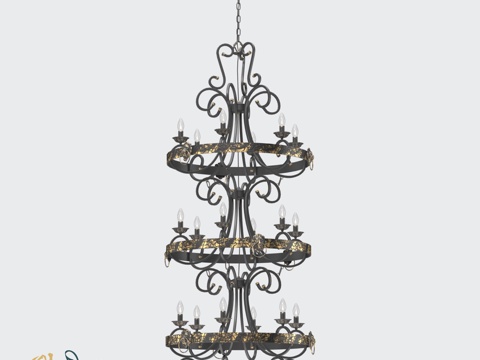  水晶吊灯 Lyon RS121 6+6+63d模型 