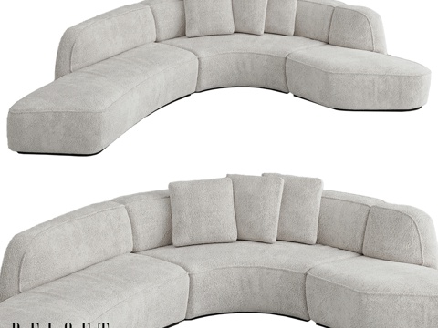  Cashew组合模块化沙发63d模型 