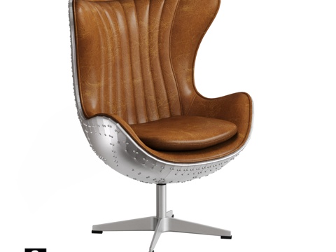  OM 蛋椅 茧形铝质饰面3d模型 