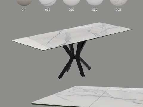  CERAGLASS CGP-021_W餐桌3d模型 