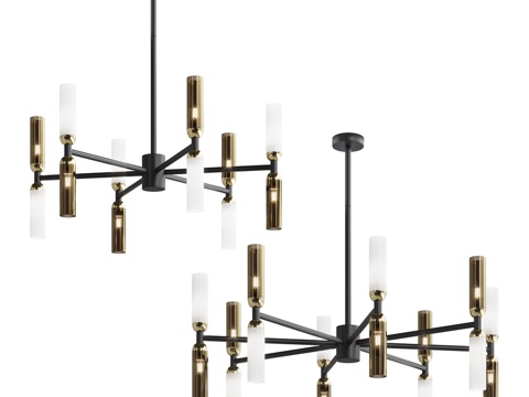  吊灯 Memory MOD177PL-12G; MOD1773d模型 