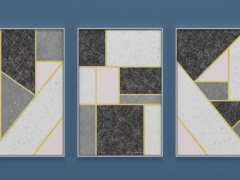  现代装饰画 壁画 挂画3d模型 