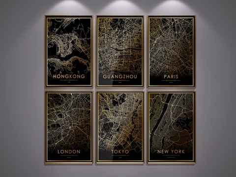  欧式挂画3d模型 