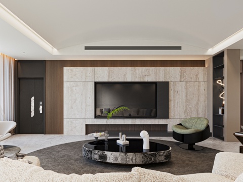  现代意式客厅 3D组合模型3d模型 