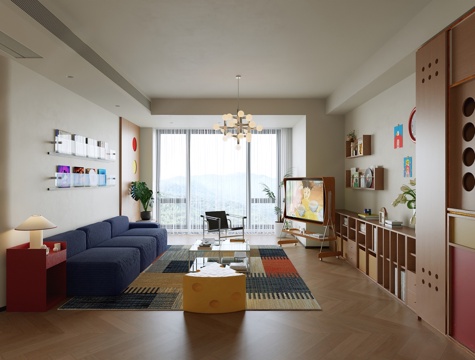  包豪斯客厅3d模型 