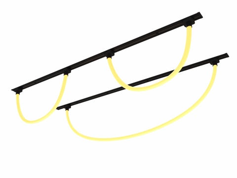  超薄轨道灯ZeepDeep平面灯，可调节3d模型 