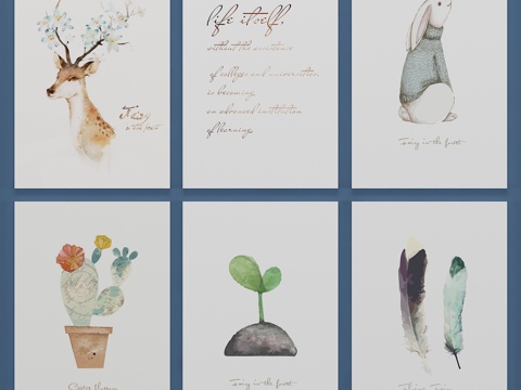  现代装饰画 挂画 壁画3d模型 