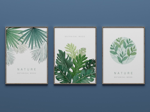  现代壁画 装饰画 挂画3d模型 