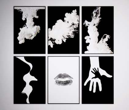  现代挂画3d模型 