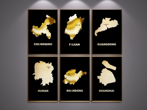  现代挂画3d模型 