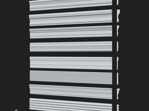  LepGrand光滑装饰线条套装323d模型 